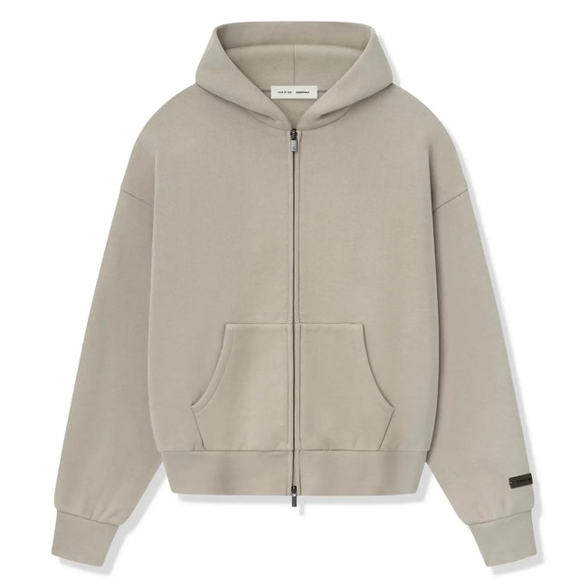 Fear Of God Essentials Classic Fleece Timber Zip-Up Hoodie (SS25) Hover Image