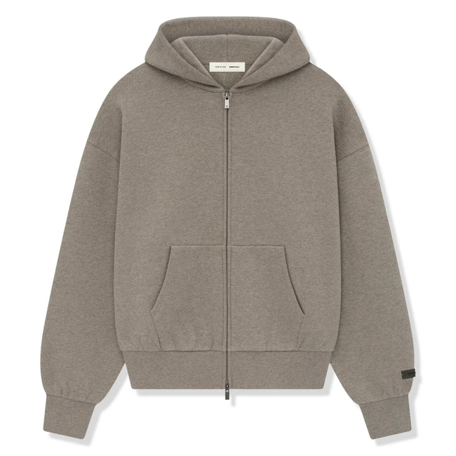 Fear Of God Essentials Classic Hood Homestead Heather Zip-Up Hoodie (SS25) Hover Image