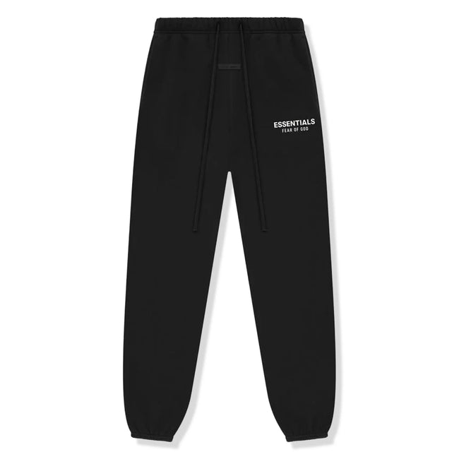 Fear Of God Essentials Classic Fit Jet Black Sweatpants (SS25) Hover Image