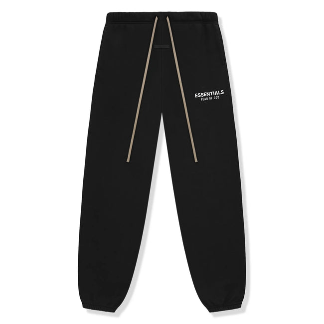 Fear Of God Essentials Fleece Black Sweatpants (FW24) Hover Image