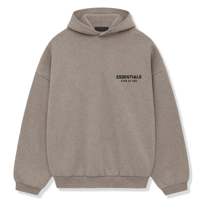 Fear Of God Essentials Fleece Heather Grey Hoodie (FW24) Hover Image