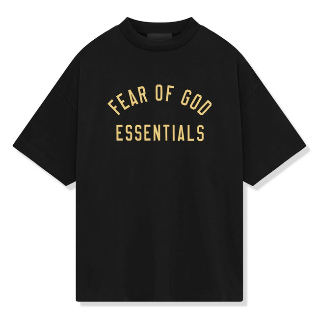 Fear Of God Essentials Jersey Crewneck Black T Shirt (FW24) Hover Image