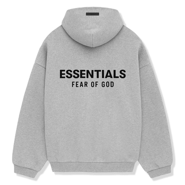 Fear Of God Essentials Fleece Light Heather Grey Hoodie (FW24) Main Image
